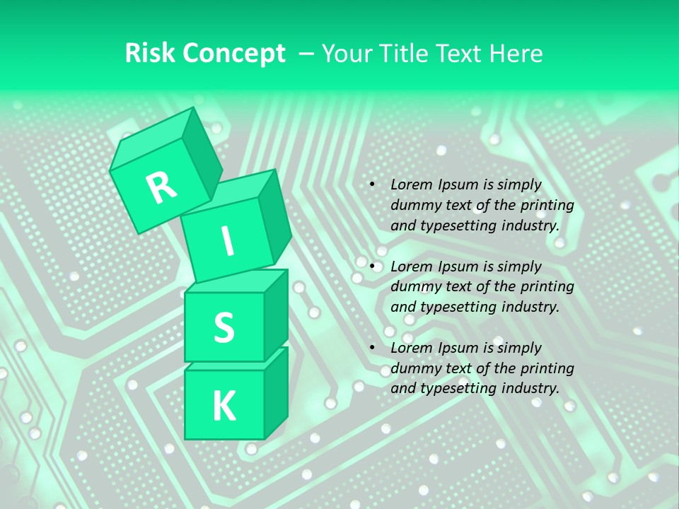 A Green Circuit Board Powerpoint Presentation PowerPoint Template