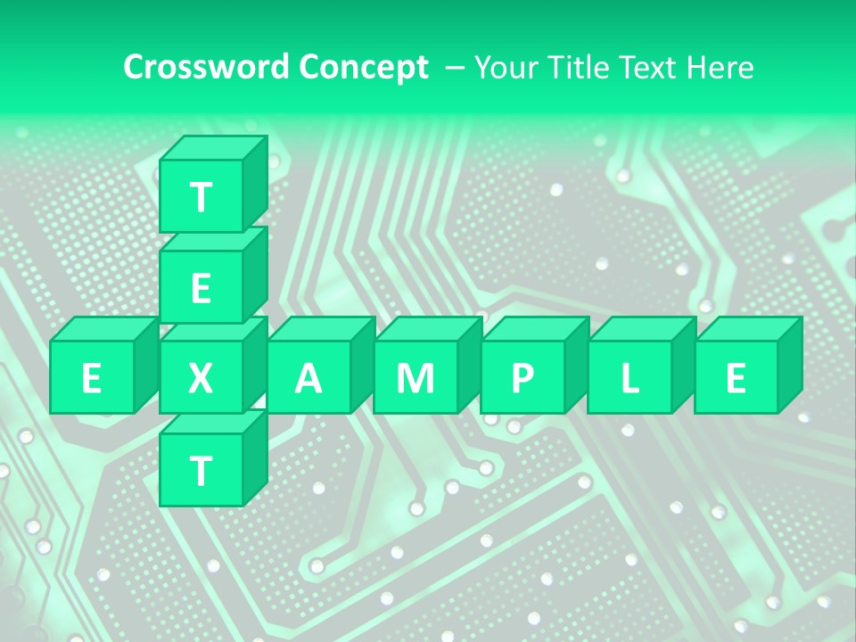 A Green Circuit Board Powerpoint Presentation PowerPoint Template