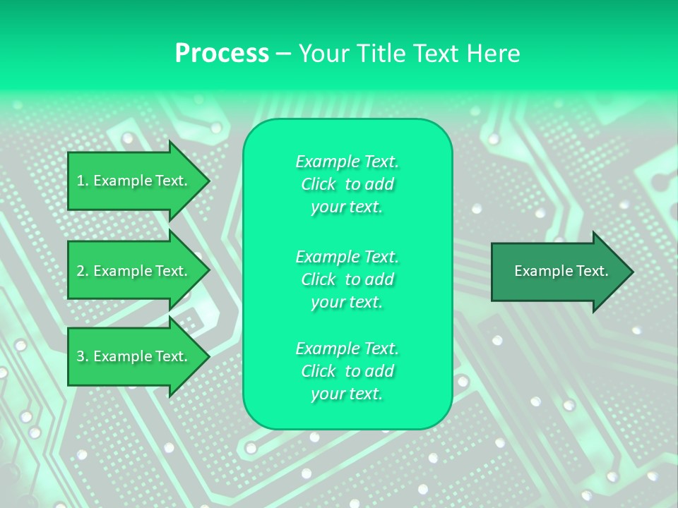 A Green Circuit Board Powerpoint Presentation PowerPoint Template