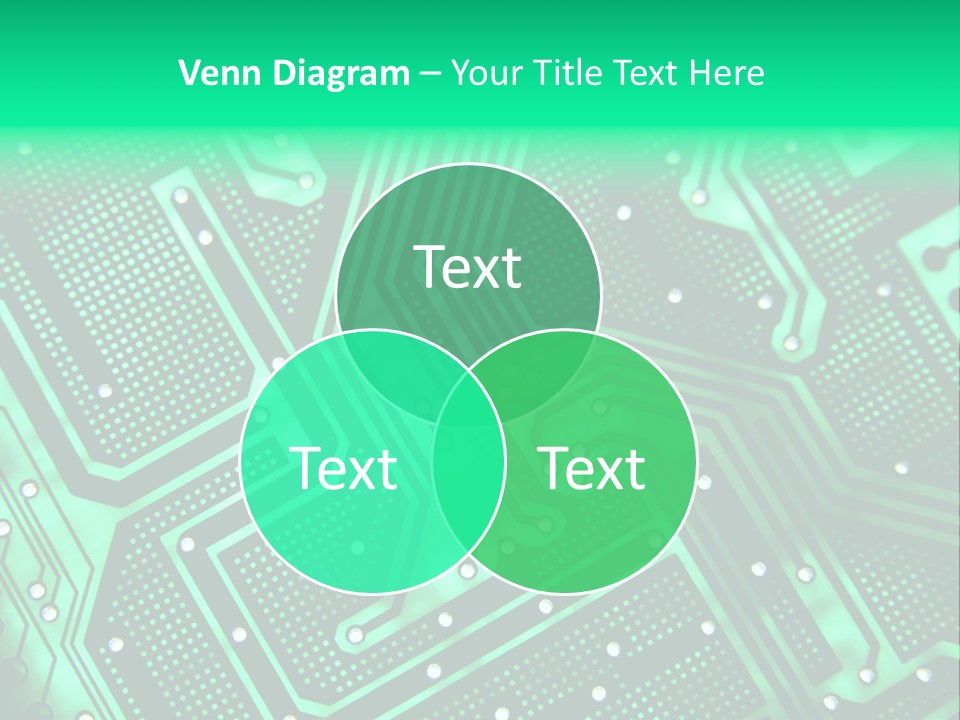 A Green Circuit Board Powerpoint Presentation PowerPoint Template