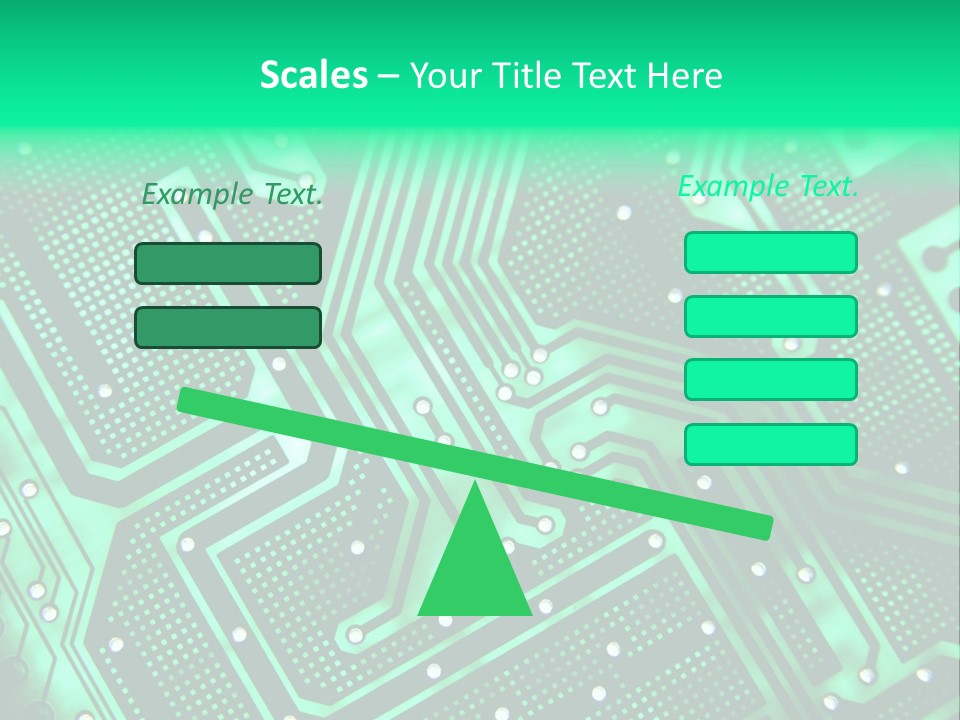 A Green Circuit Board Powerpoint Presentation PowerPoint Template