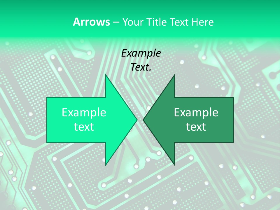 A Green Circuit Board Powerpoint Presentation PowerPoint Template