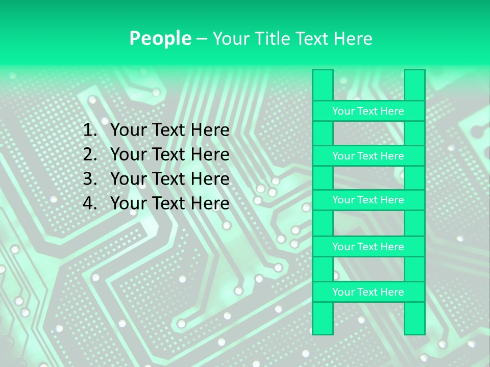 A Green Circuit Board Powerpoint Presentation PowerPoint Template