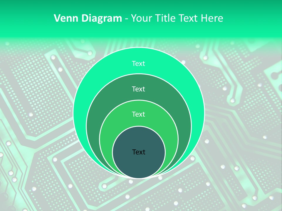 A Green Circuit Board Powerpoint Presentation PowerPoint Template
