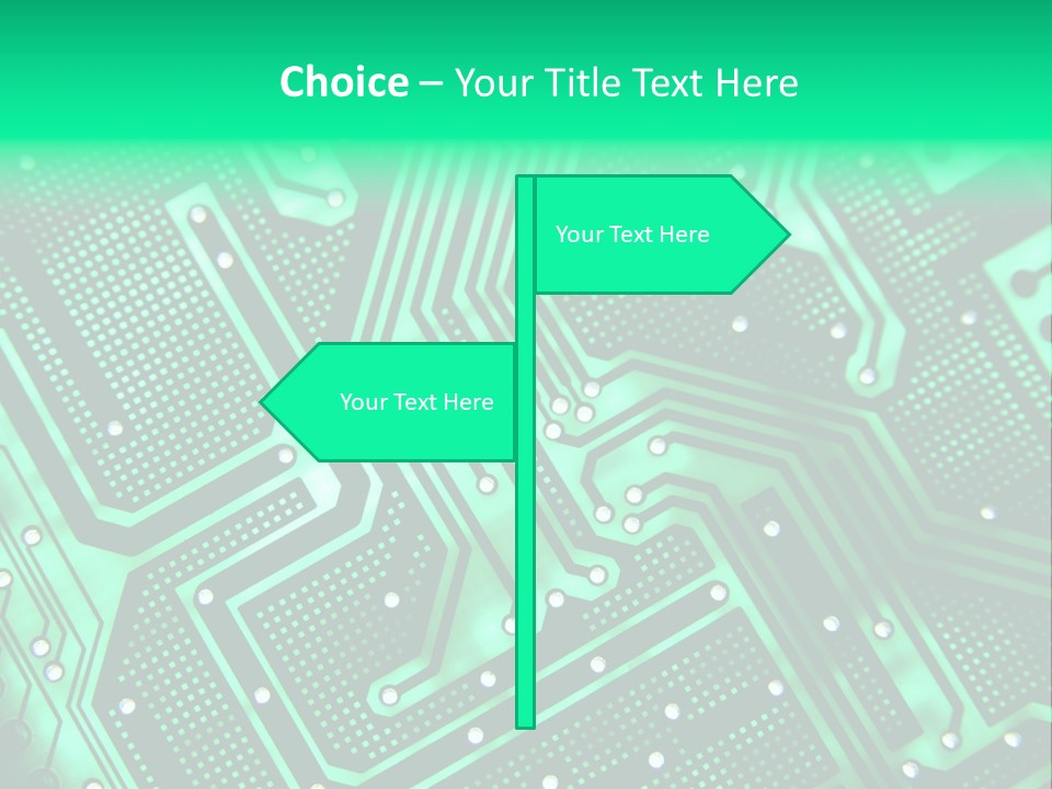 A Green Circuit Board Powerpoint Presentation PowerPoint Template