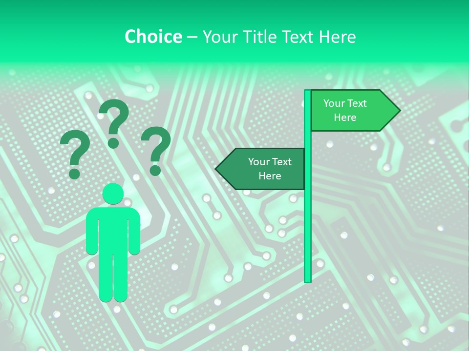 A Green Circuit Board Powerpoint Presentation PowerPoint Template