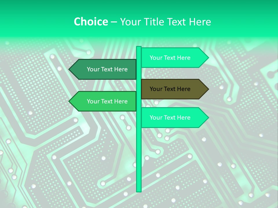 A Green Circuit Board Powerpoint Presentation PowerPoint Template