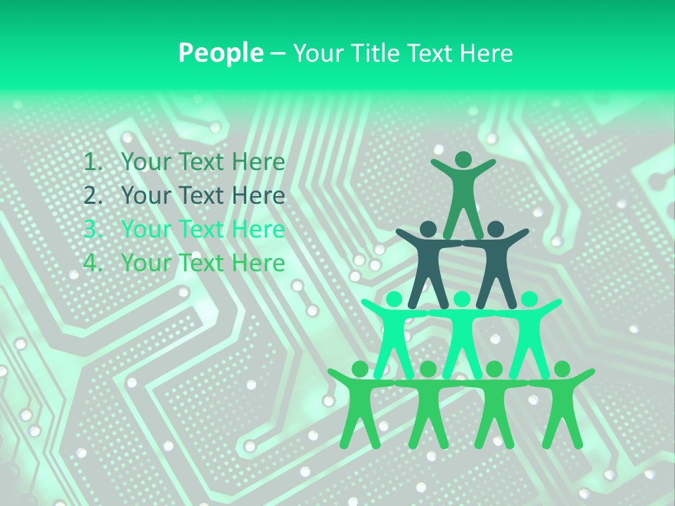 A Green Circuit Board Powerpoint Presentation PowerPoint Template