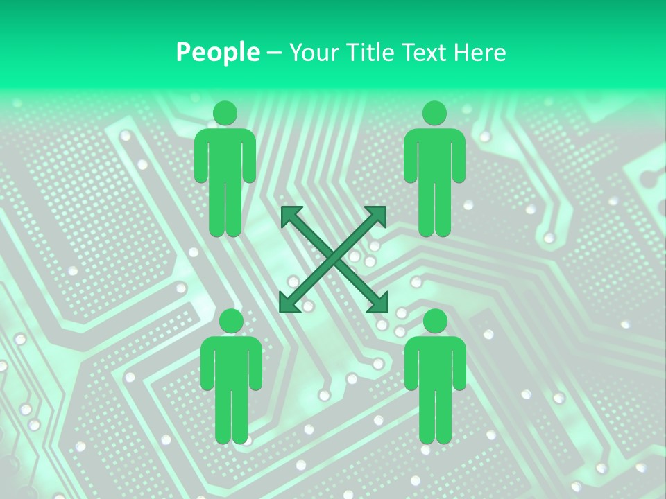 A Green Circuit Board Powerpoint Presentation PowerPoint Template