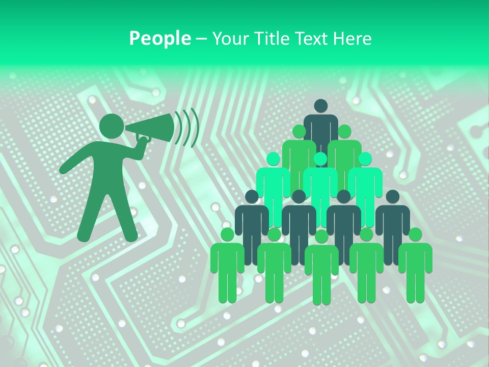 A Green Circuit Board Powerpoint Presentation PowerPoint Template