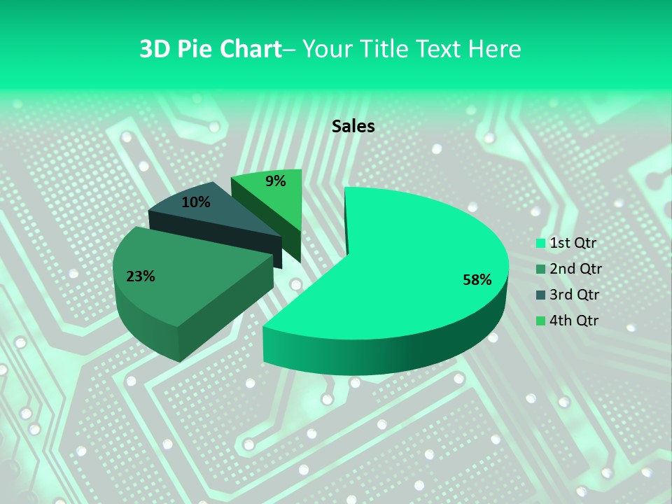 A Green Circuit Board Powerpoint Presentation PowerPoint Template