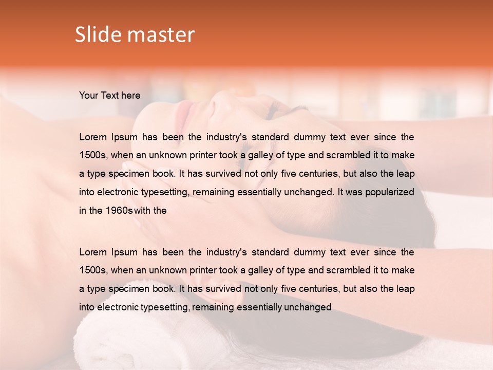 A Woman Getting A Facial Massage In A Spa PowerPoint Template