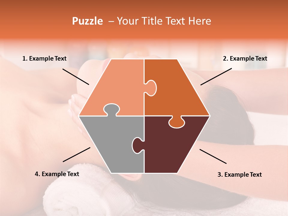 A Woman Getting A Facial Massage In A Spa PowerPoint Template