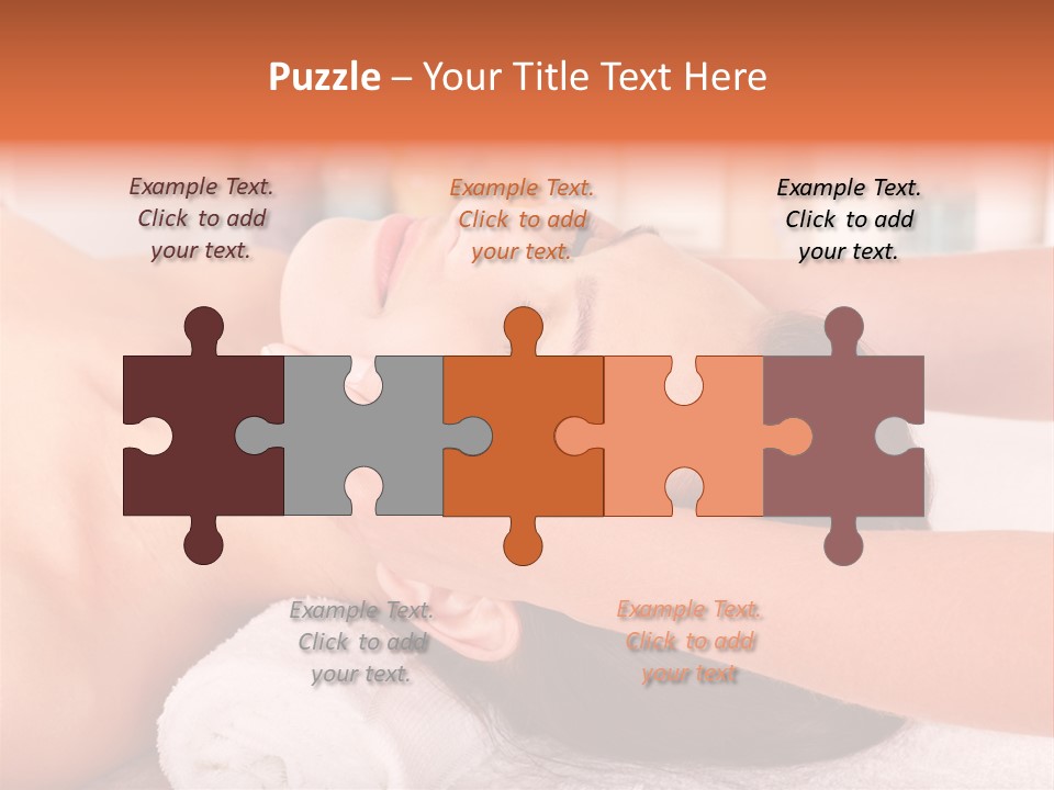 A Woman Getting A Facial Massage In A Spa PowerPoint Template