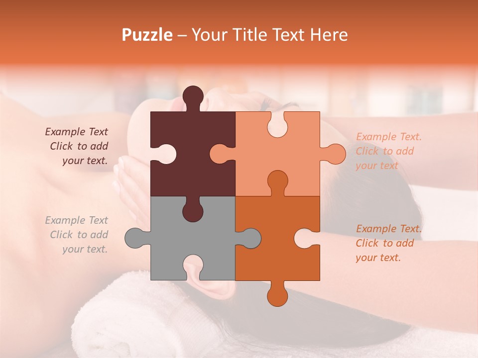 A Woman Getting A Facial Massage In A Spa PowerPoint Template