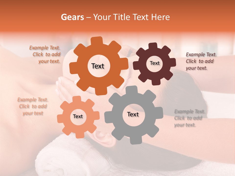 A Woman Getting A Facial Massage In A Spa PowerPoint Template