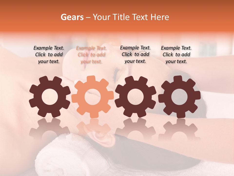 A Woman Getting A Facial Massage In A Spa PowerPoint Template