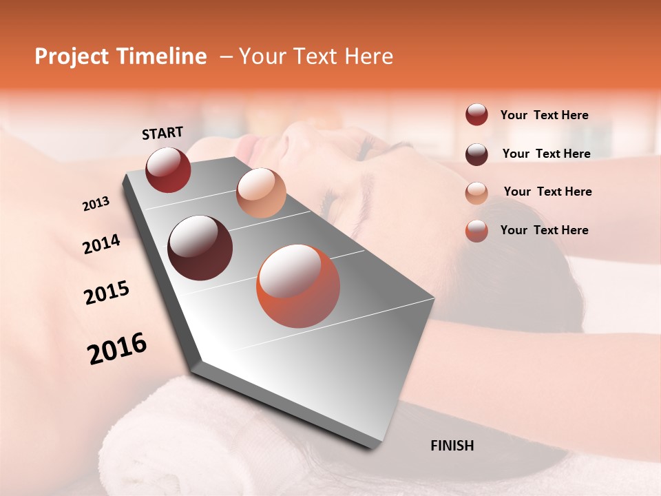 A Woman Getting A Facial Massage In A Spa PowerPoint Template