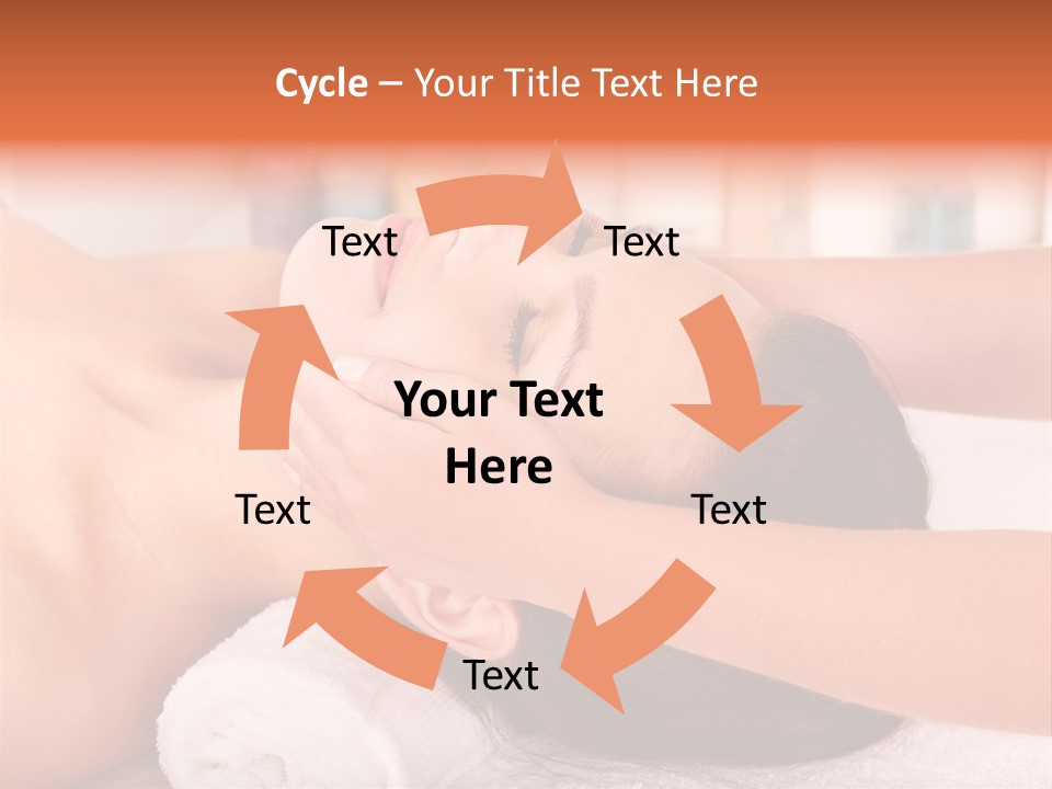 A Woman Getting A Facial Massage In A Spa PowerPoint Template