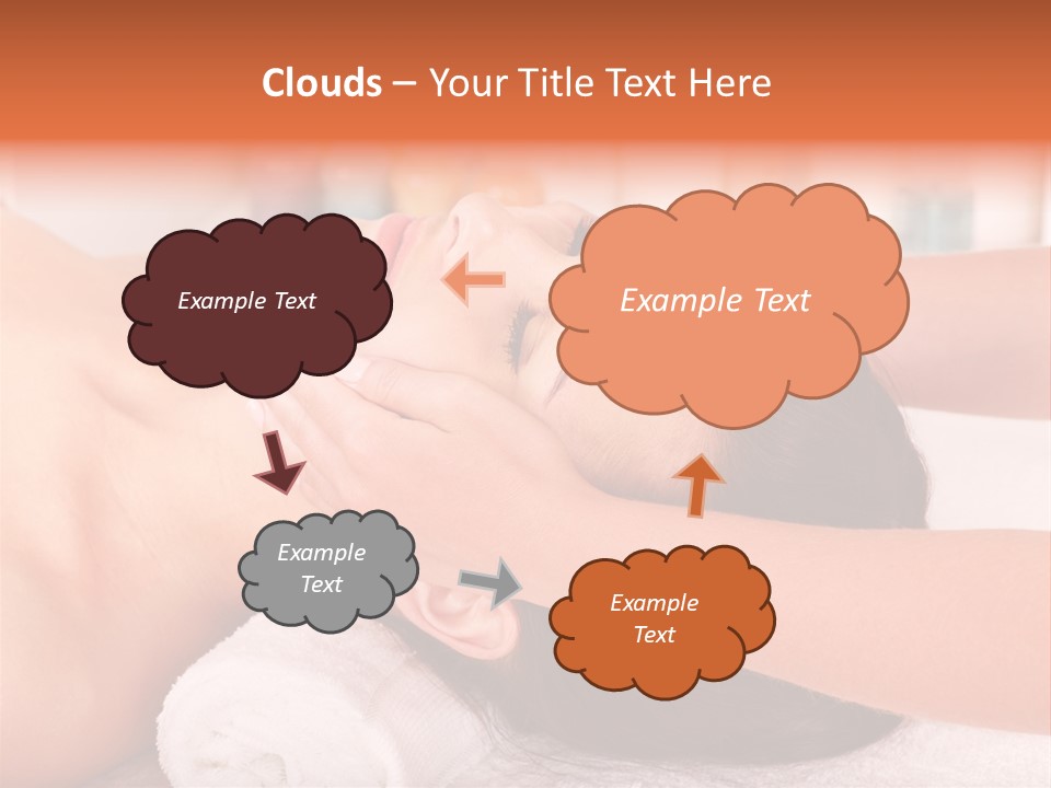 A Woman Getting A Facial Massage In A Spa PowerPoint Template