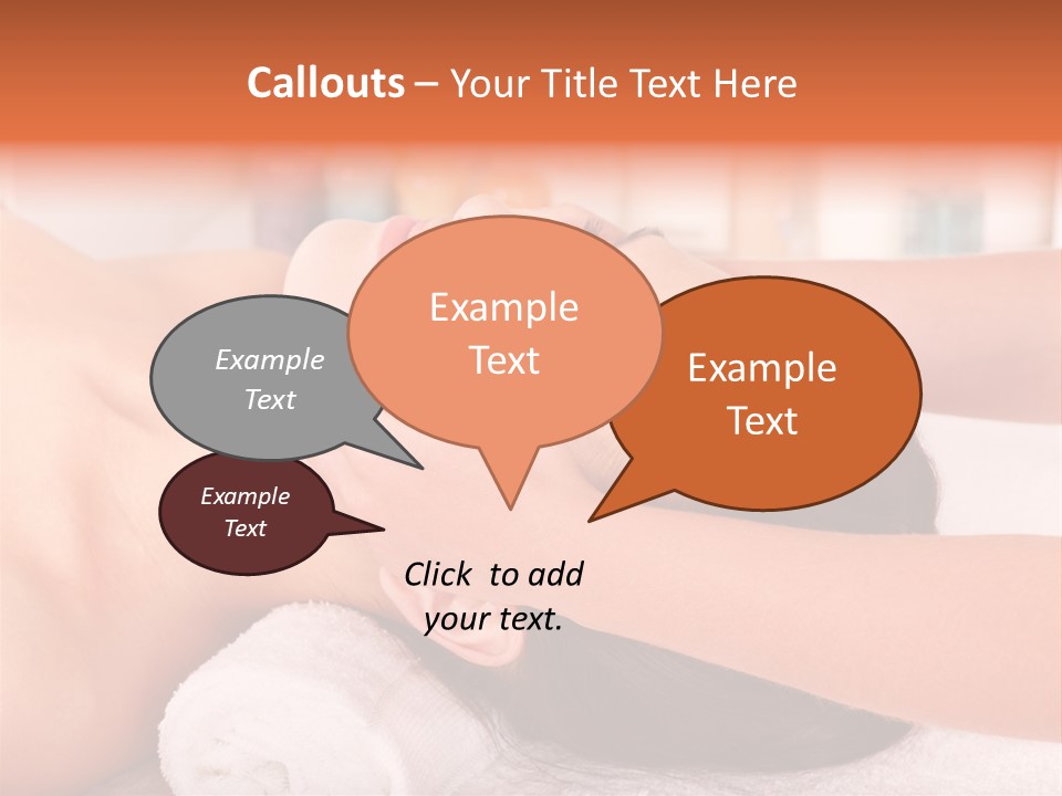 A Woman Getting A Facial Massage In A Spa PowerPoint Template