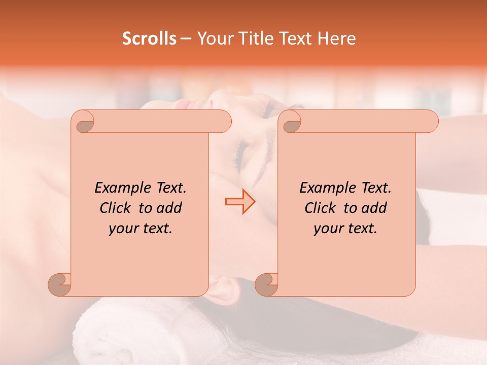 A Woman Getting A Facial Massage In A Spa PowerPoint Template