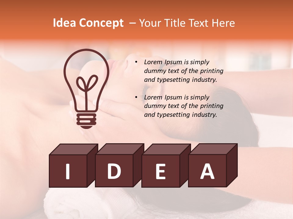 A Woman Getting A Facial Massage In A Spa PowerPoint Template