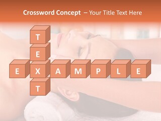 A Woman Getting A Facial Massage In A Spa PowerPoint Template