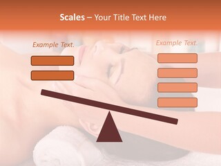 A Woman Getting A Facial Massage In A Spa PowerPoint Template