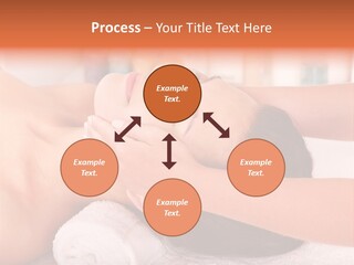 A Woman Getting A Facial Massage In A Spa PowerPoint Template