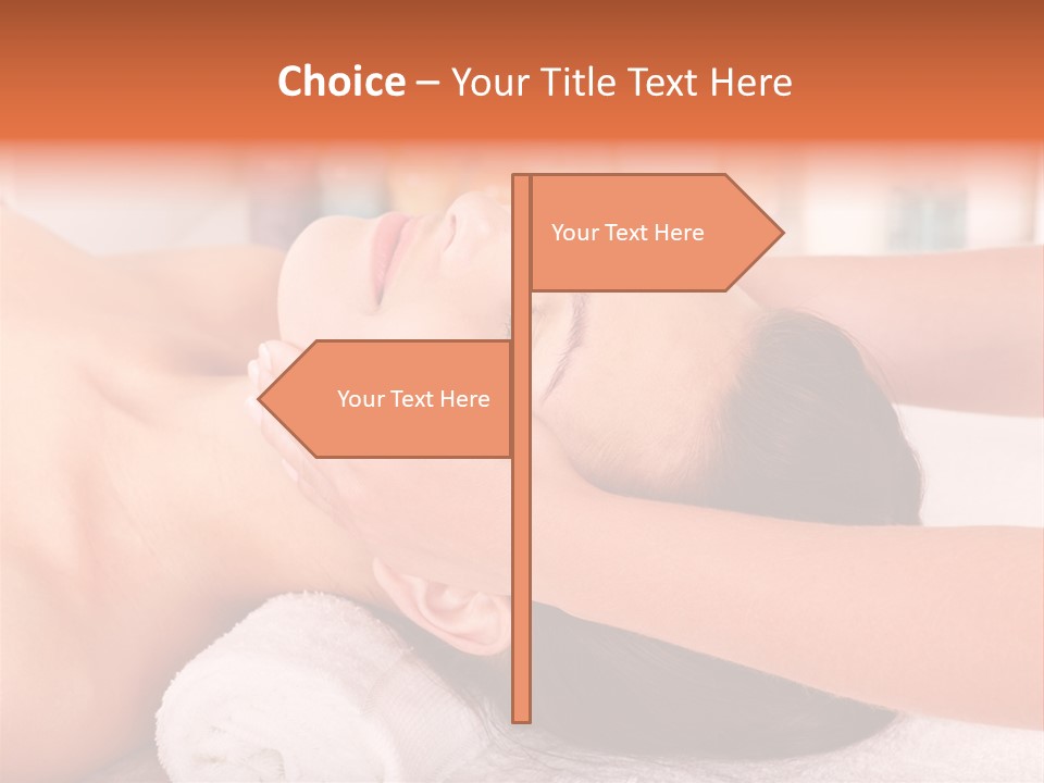 A Woman Getting A Facial Massage In A Spa PowerPoint Template