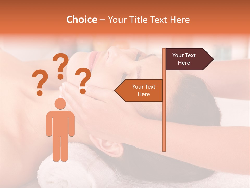 A Woman Getting A Facial Massage In A Spa PowerPoint Template