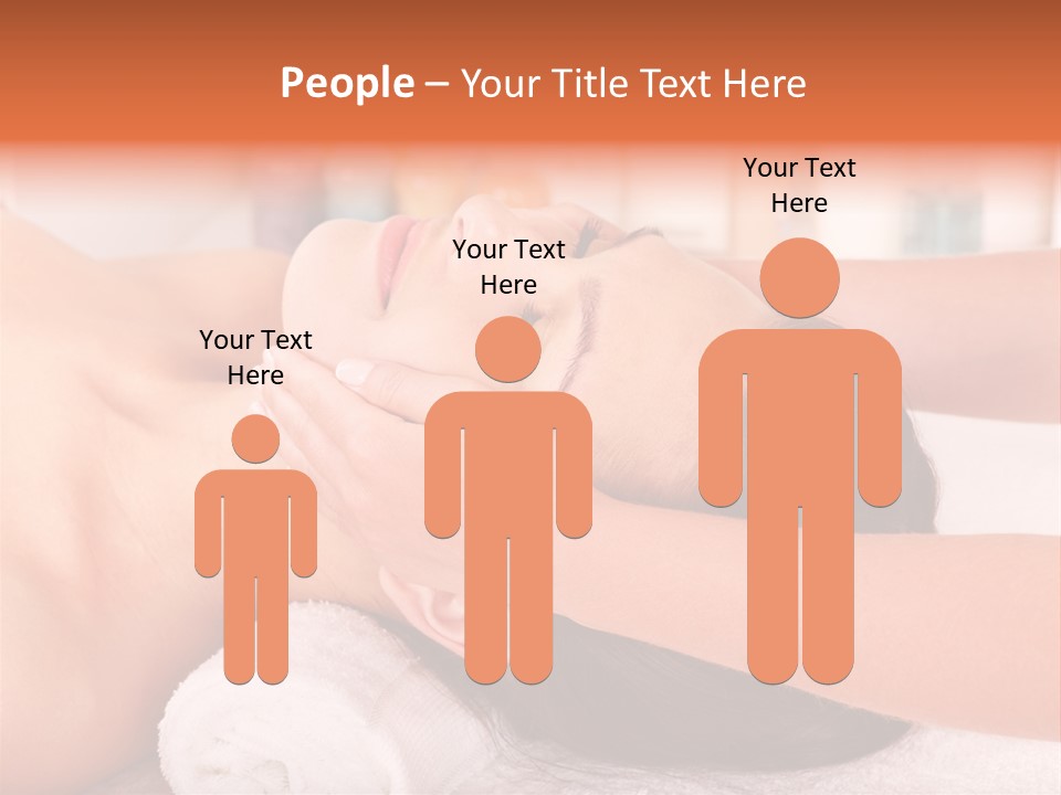 A Woman Getting A Facial Massage In A Spa PowerPoint Template