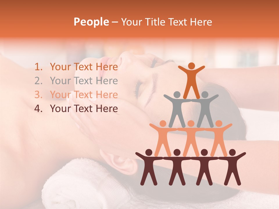 A Woman Getting A Facial Massage In A Spa PowerPoint Template
