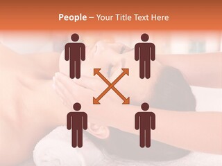 A Woman Getting A Facial Massage In A Spa PowerPoint Template