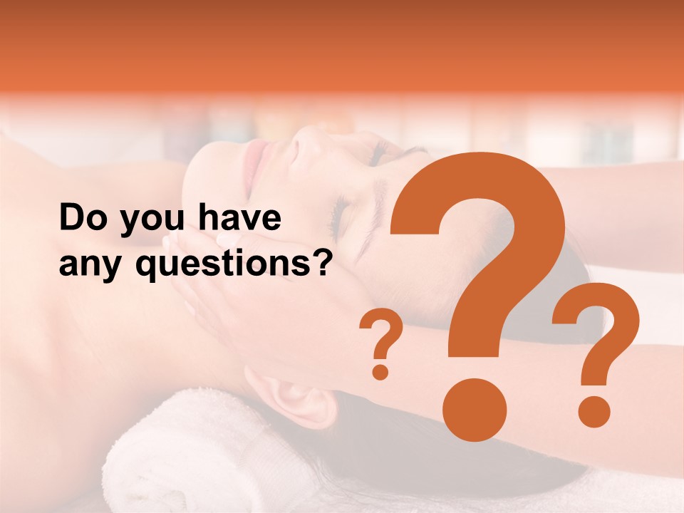 A Woman Getting A Facial Massage In A Spa PowerPoint Template