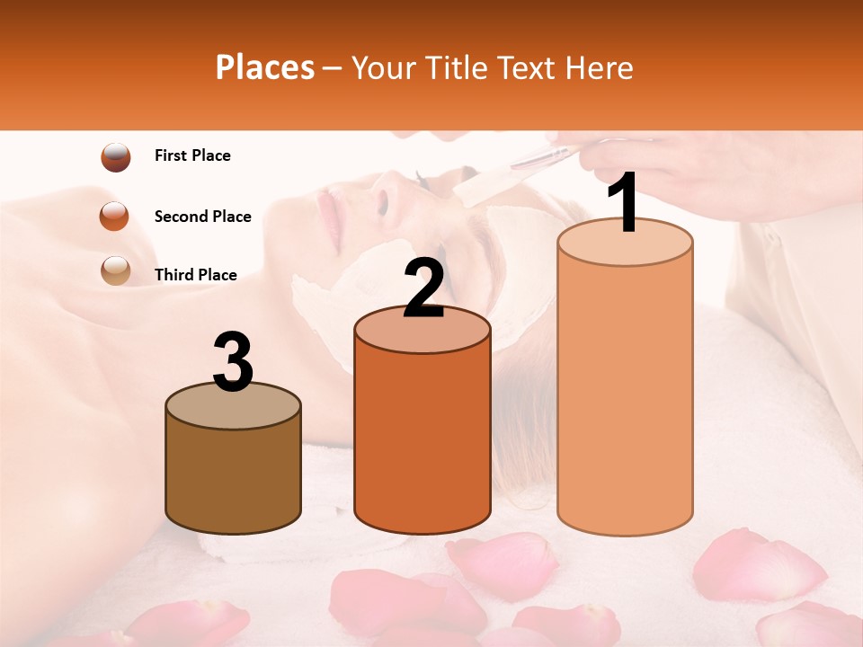 A Woman Getting A Facial Mask On Her Face PowerPoint Template