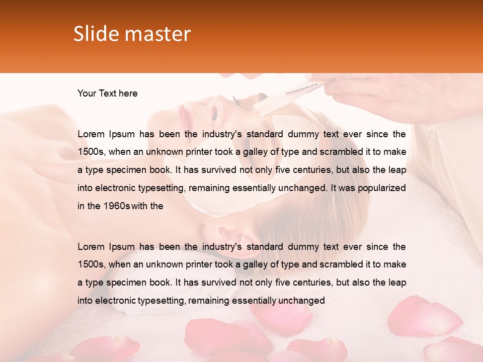 A Woman Getting A Facial Mask On Her Face PowerPoint Template