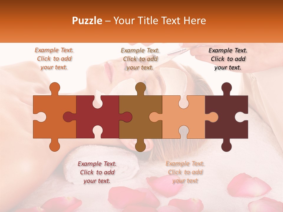 A Woman Getting A Facial Mask On Her Face PowerPoint Template