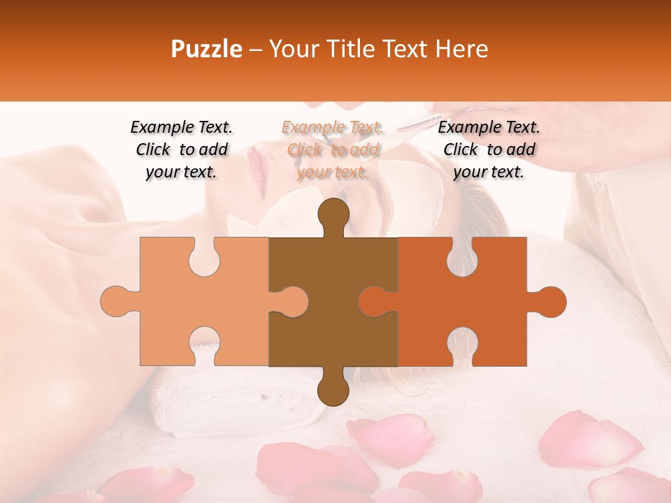 A Woman Getting A Facial Mask On Her Face PowerPoint Template