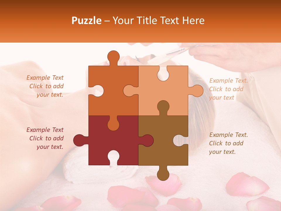 A Woman Getting A Facial Mask On Her Face PowerPoint Template