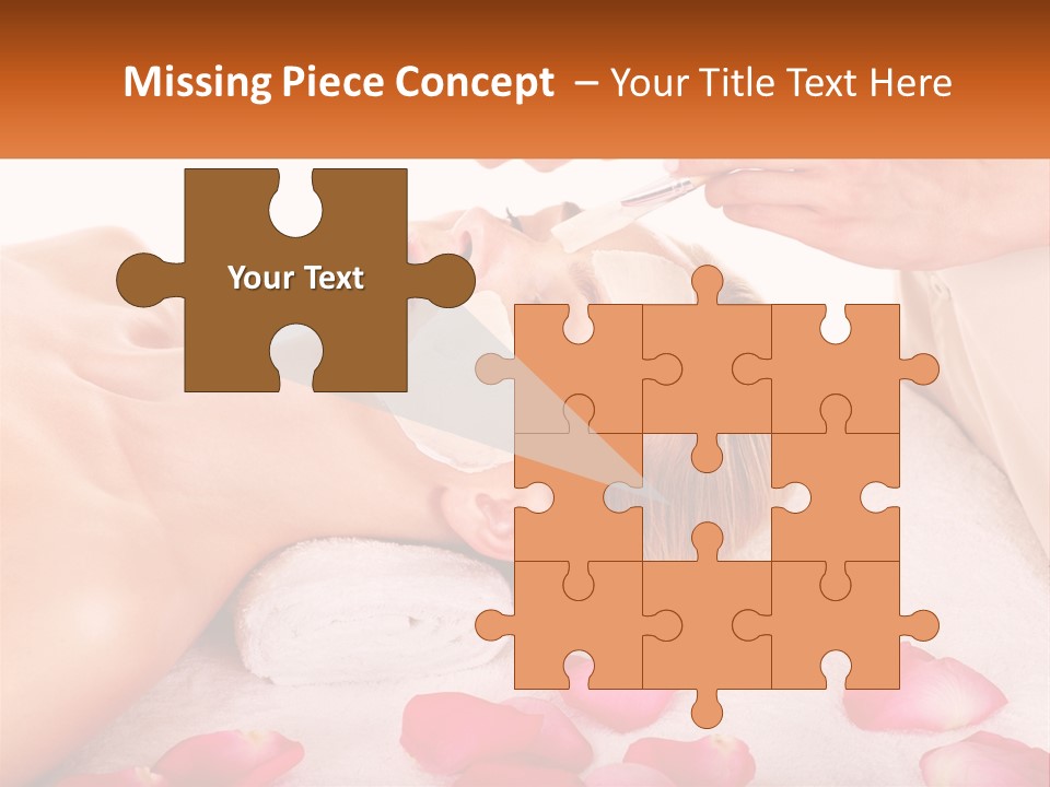 A Woman Getting A Facial Mask On Her Face PowerPoint Template