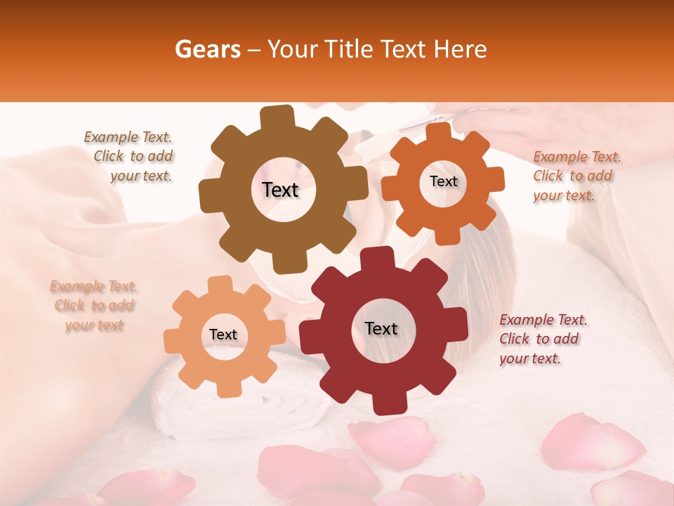 A Woman Getting A Facial Mask On Her Face PowerPoint Template