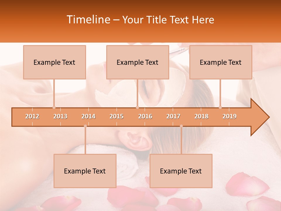 A Woman Getting A Facial Mask On Her Face PowerPoint Template