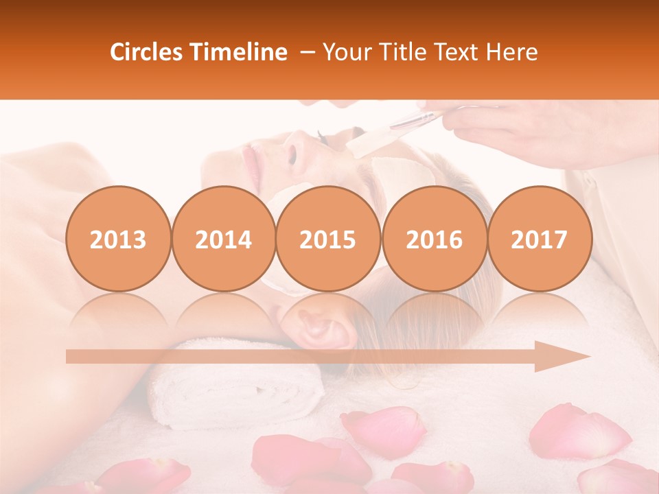 A Woman Getting A Facial Mask On Her Face PowerPoint Template