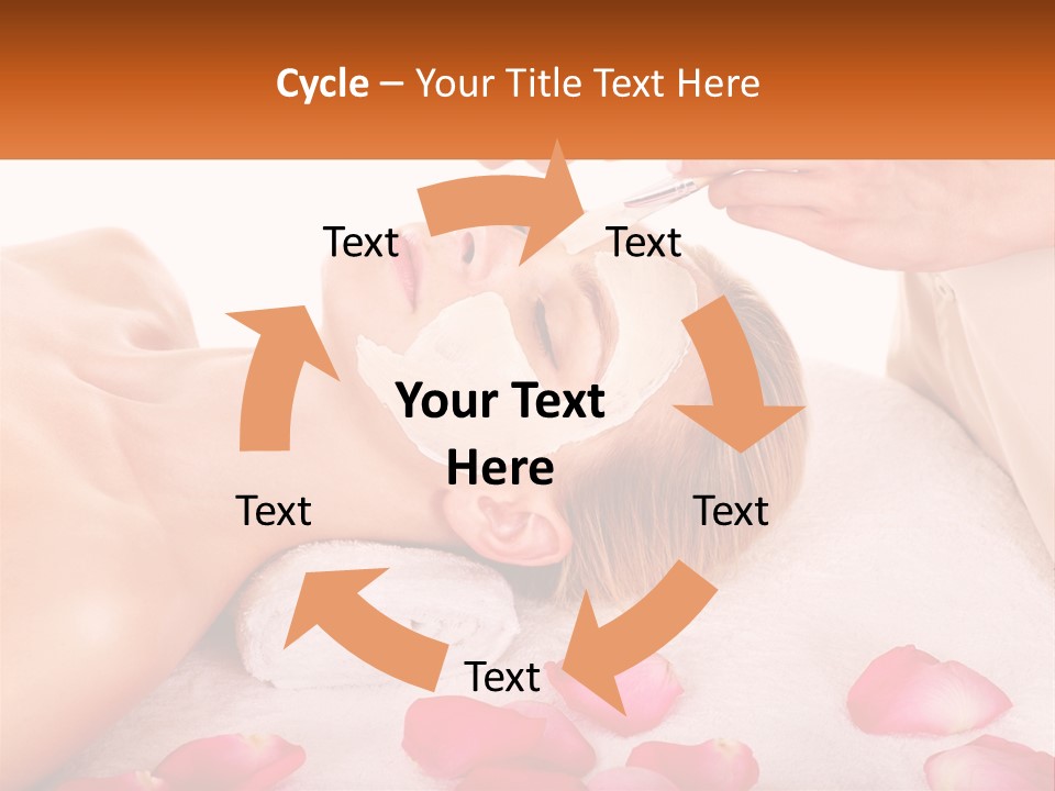 A Woman Getting A Facial Mask On Her Face PowerPoint Template