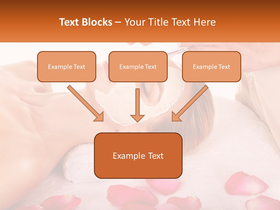 A Woman Getting A Facial Mask On Her Face PowerPoint Template