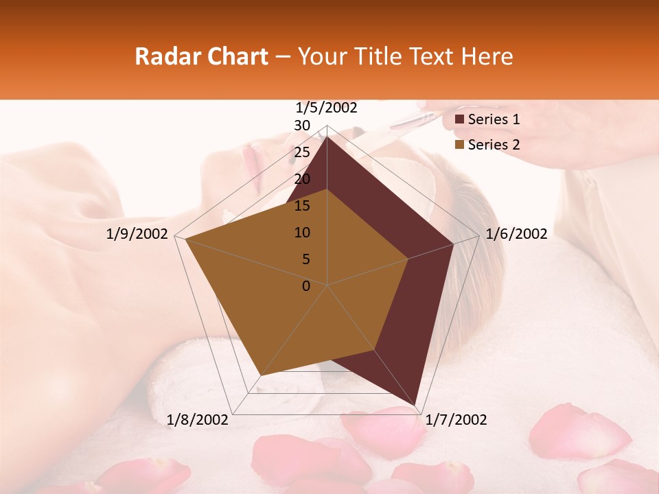 A Woman Getting A Facial Mask On Her Face PowerPoint Template