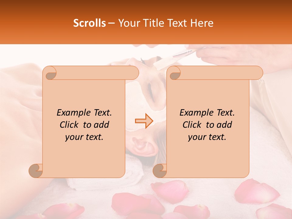 A Woman Getting A Facial Mask On Her Face PowerPoint Template