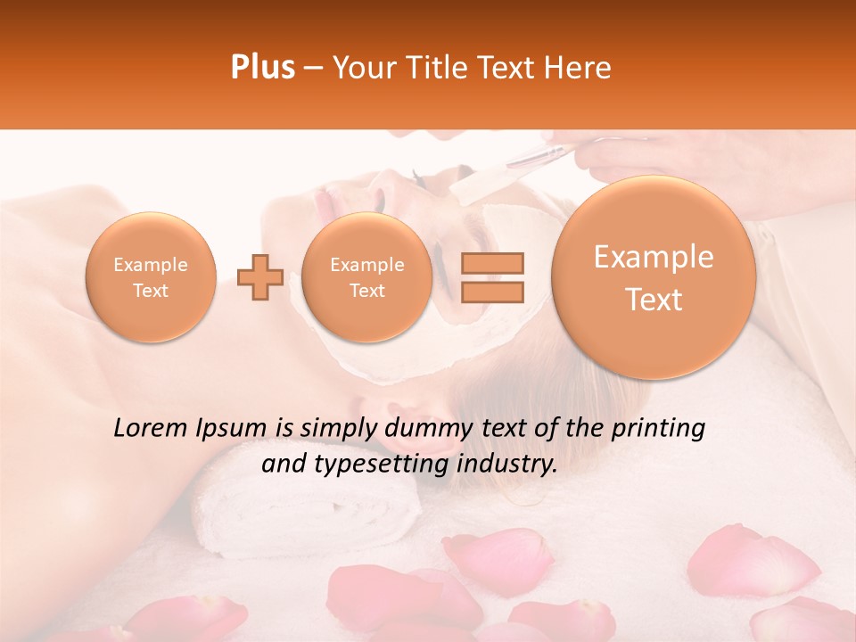 A Woman Getting A Facial Mask On Her Face PowerPoint Template